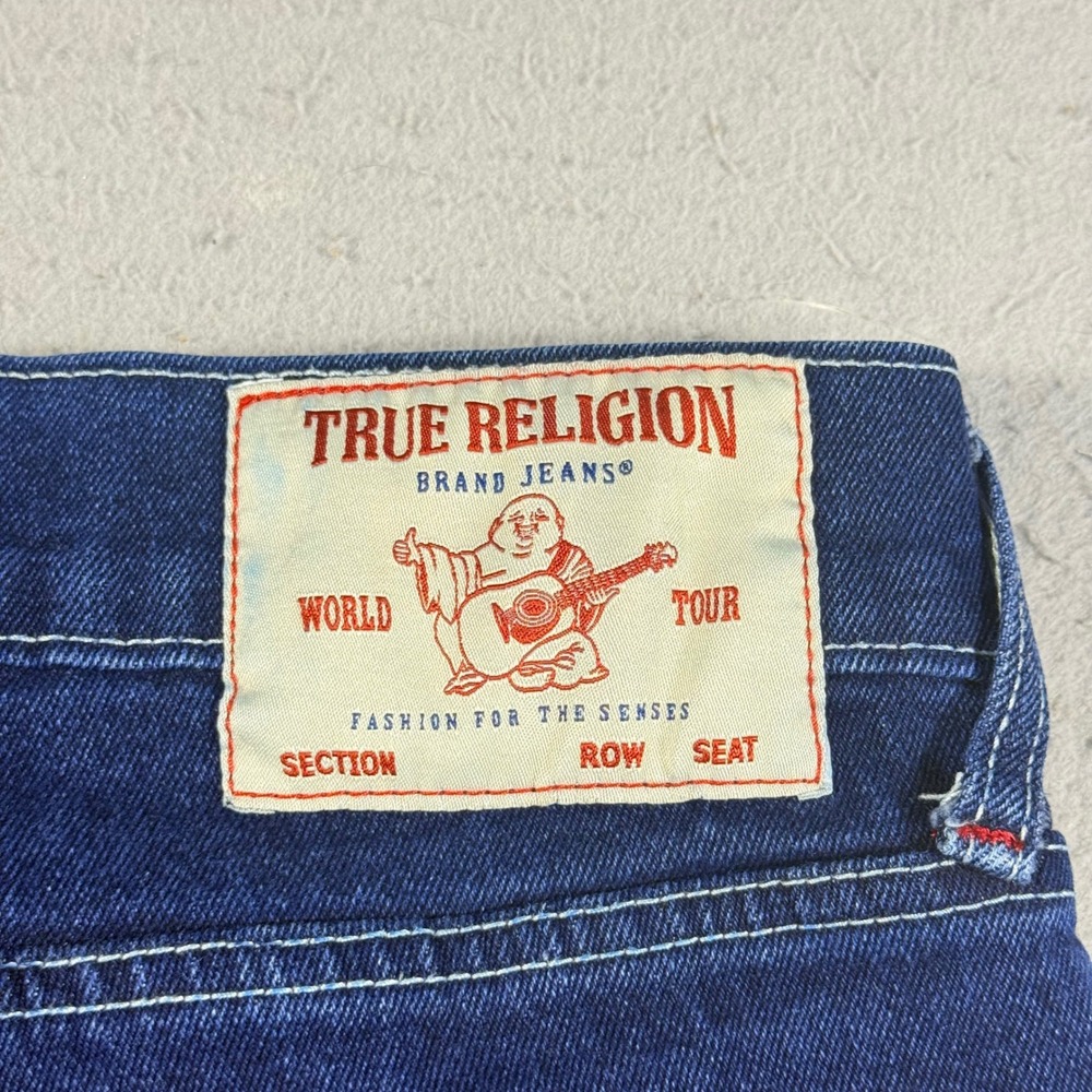 True Religion Rocco Relaxed Skinny Jeans Mens 30 Indigo Blue Denim Stretch - Picture 15 of 16